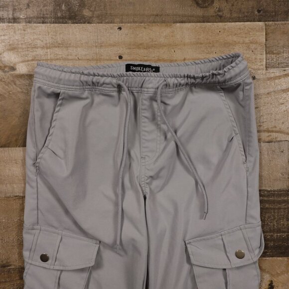 Smoke & Ash Cargo Jogger Pants Men’s Small Gray Utility Streetwear - Picture 2 of 10
